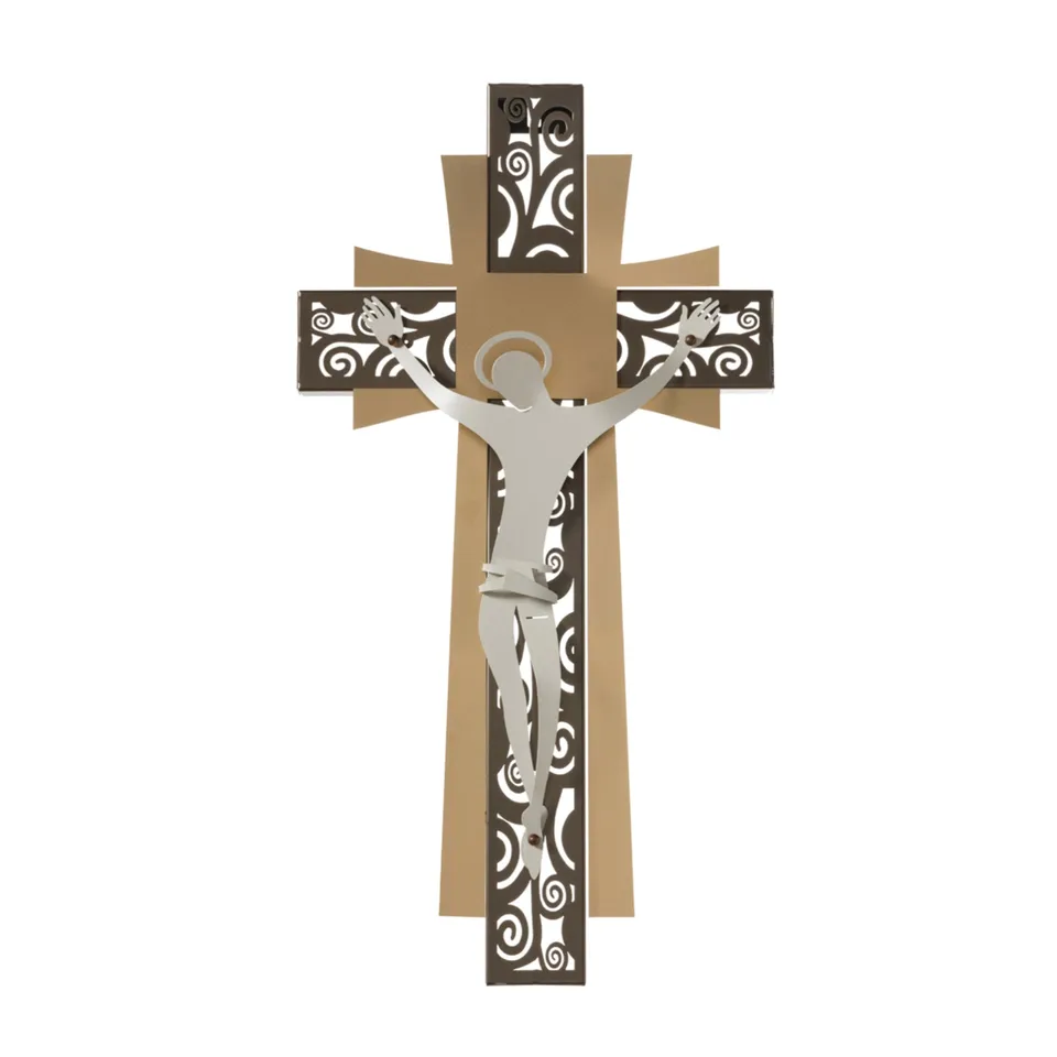 arti-mestieri-crocifisso-decor-grande-da-parete image 1