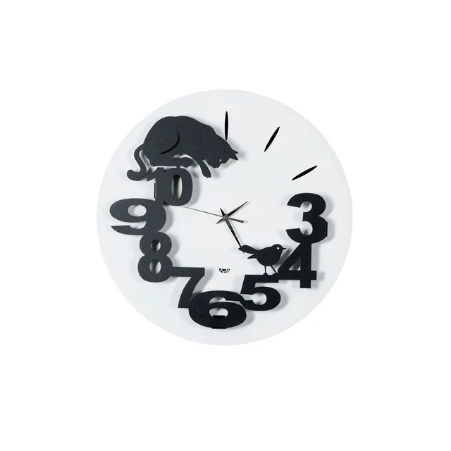 arti-mestieri-hunter-cat-orologio-da-parete-tridimensionale-gatto-2 image 1
