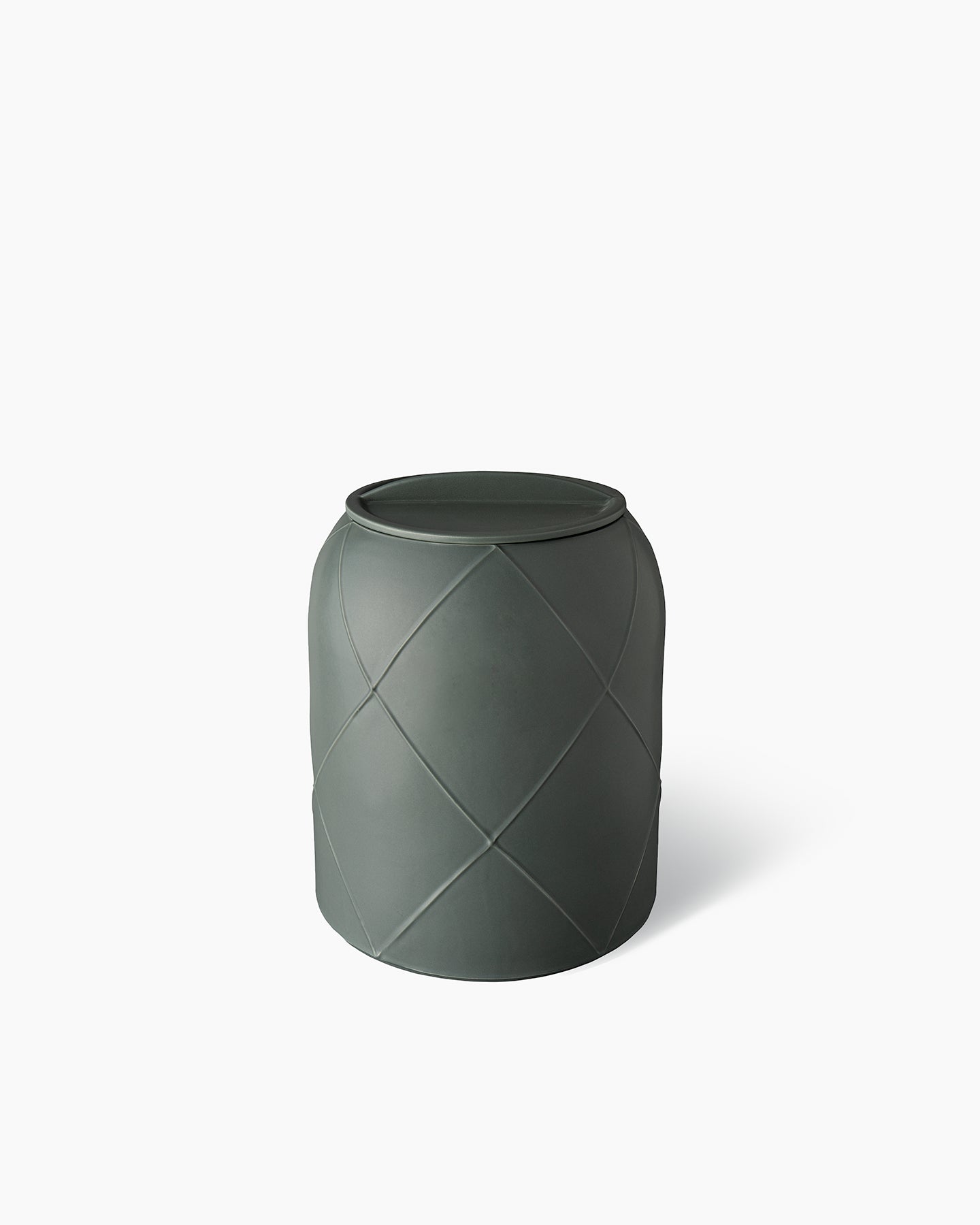 bitossi-ceramiche-vaso-con-coperchio-benjamin-hubert-verde-matt image 1