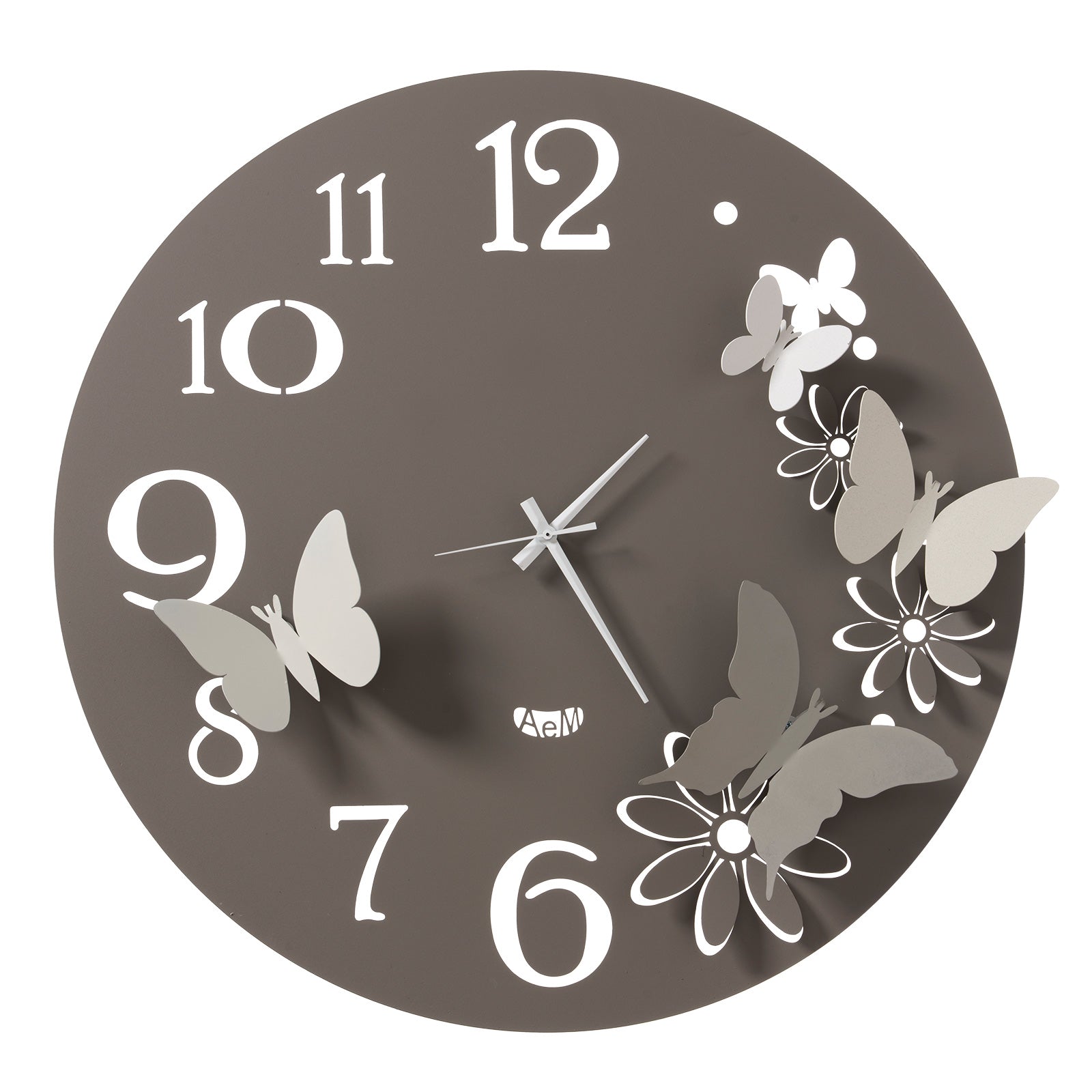 arti-mestieri-butterfly-flowers-orologio-da-parete-grande-60-cm image 4