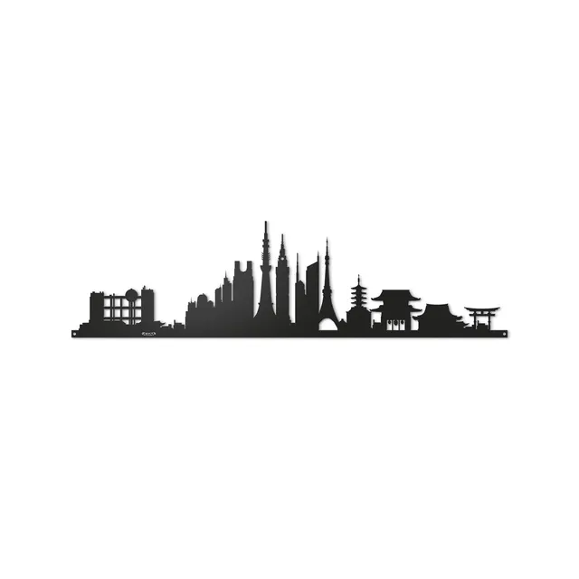 arti-mestieri-tokyo-skyline-60-pannello-decorativo-in-ferro image 1