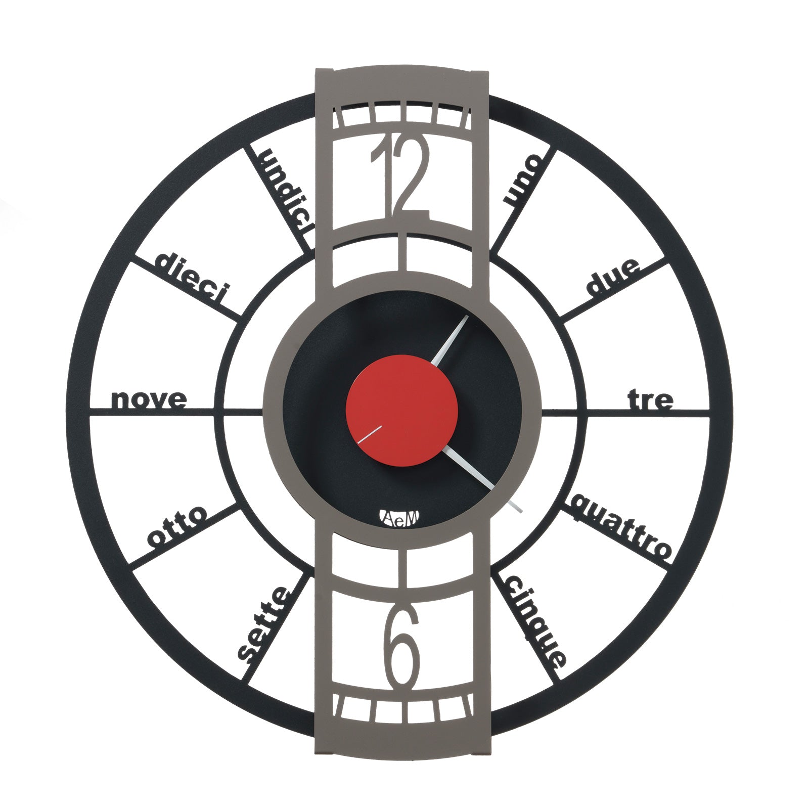 arti-mestieri-push-the-button-orologio-da-parete-51-cm image 1