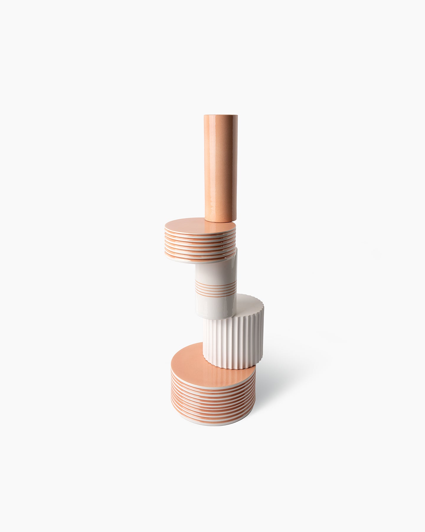 bitossi-ceramiche-vaso-5-elementi-colonne-quincoces-drago-bianco-terracotta image 3
