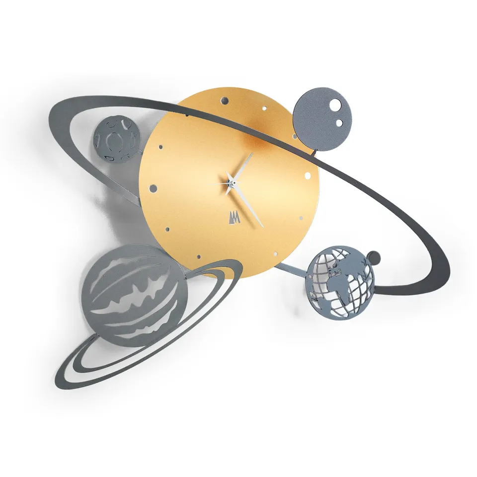 arti-mestieri-sistema-solare-orologio-da-parete-di-design image 1
