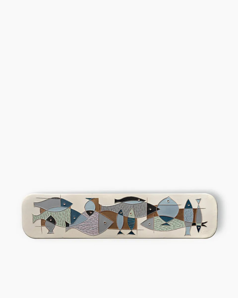 bitossi-ceramiche-lastra-decorativa-pesci-1957-aldo-londi-edizione-limitata-199- image 1