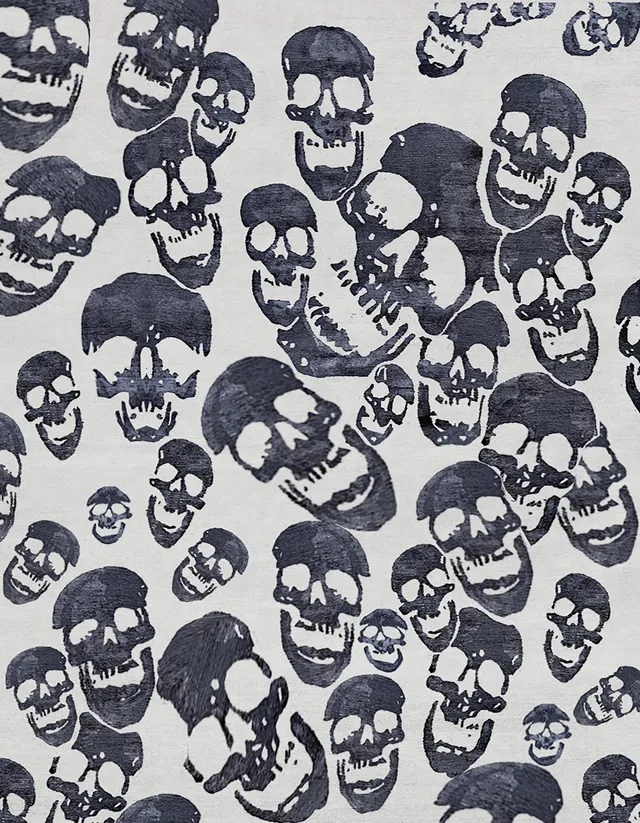 illulian-skulls-and-bones-tappeto-design-fatto-a-mano image 1