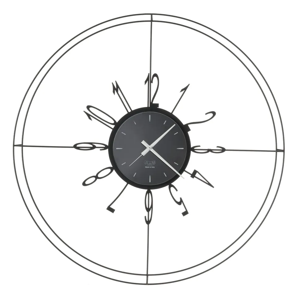arti-mestieri-voyager-orologio-da-parete-70-cm-nero image 1
