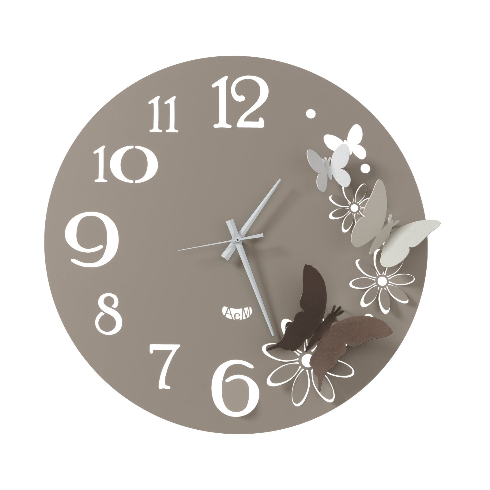 arti-mestieri-butterfly-flowers-piccolo-orologio-da-parete image 3
