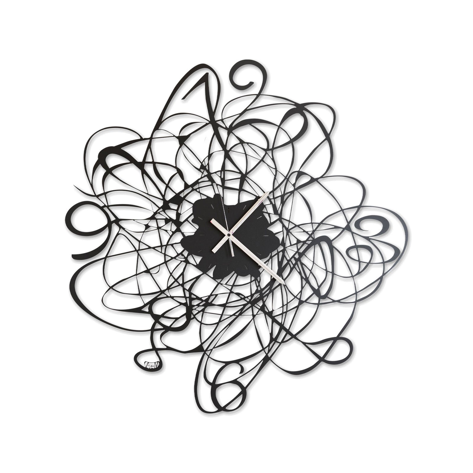 arti-mestieri-orologio-da-parete-doodle-58-cm-nero-in-ferro image 1