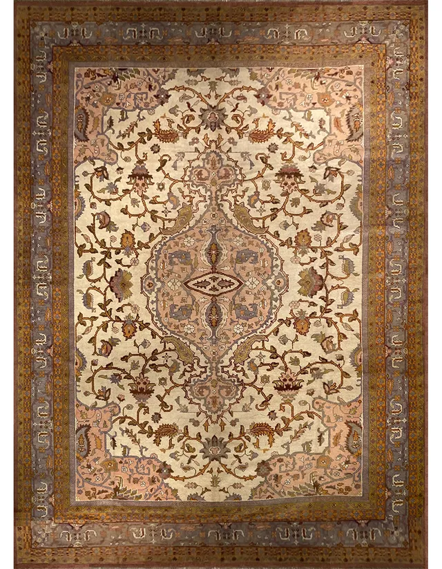 illulian-amritzar-india-fine-xix-secolo-tappeto-408x306-cm-lana image 1