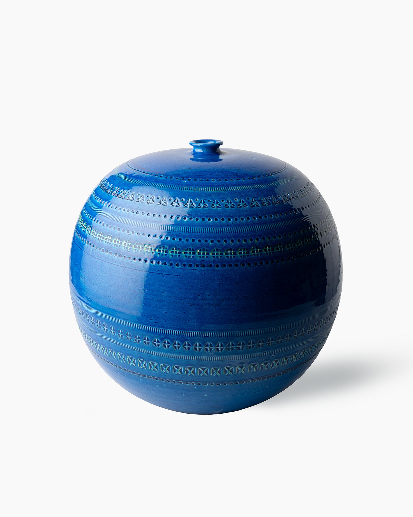 bitossi-ceramiche-vaso-sferico-rimini-blu-serie-aldo-londi image 2