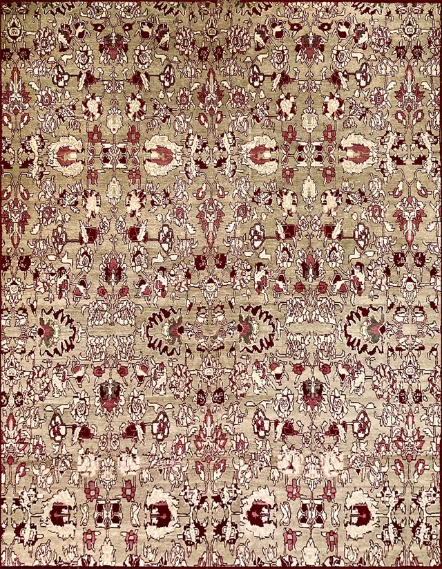 illulian-agra-maharaja-fragment-tappeto-259x225-cm-lana image 1