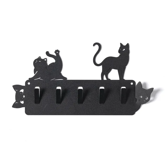 arti-mestieri-silvestro-matisse-portachiavi-da-parete-gatti image 1