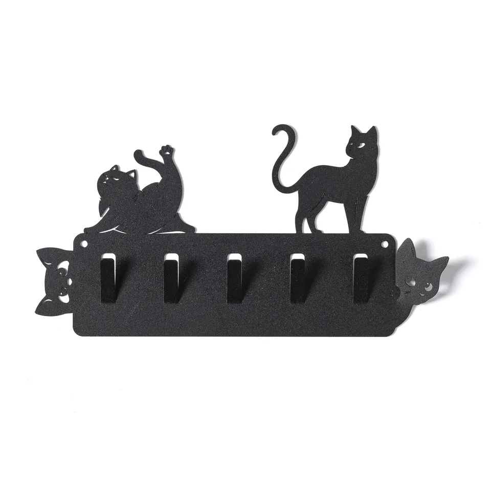 arti-mestieri-silvestro-matisse-portachiavi-da-parete-gatti image 1