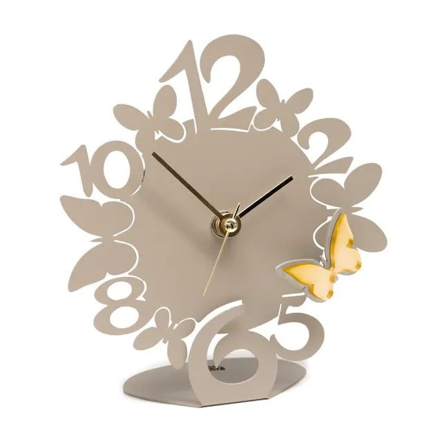 arti-mestieri-orologio-sciame-farfalline-decorato-bomboniera-14x15-cm image 1