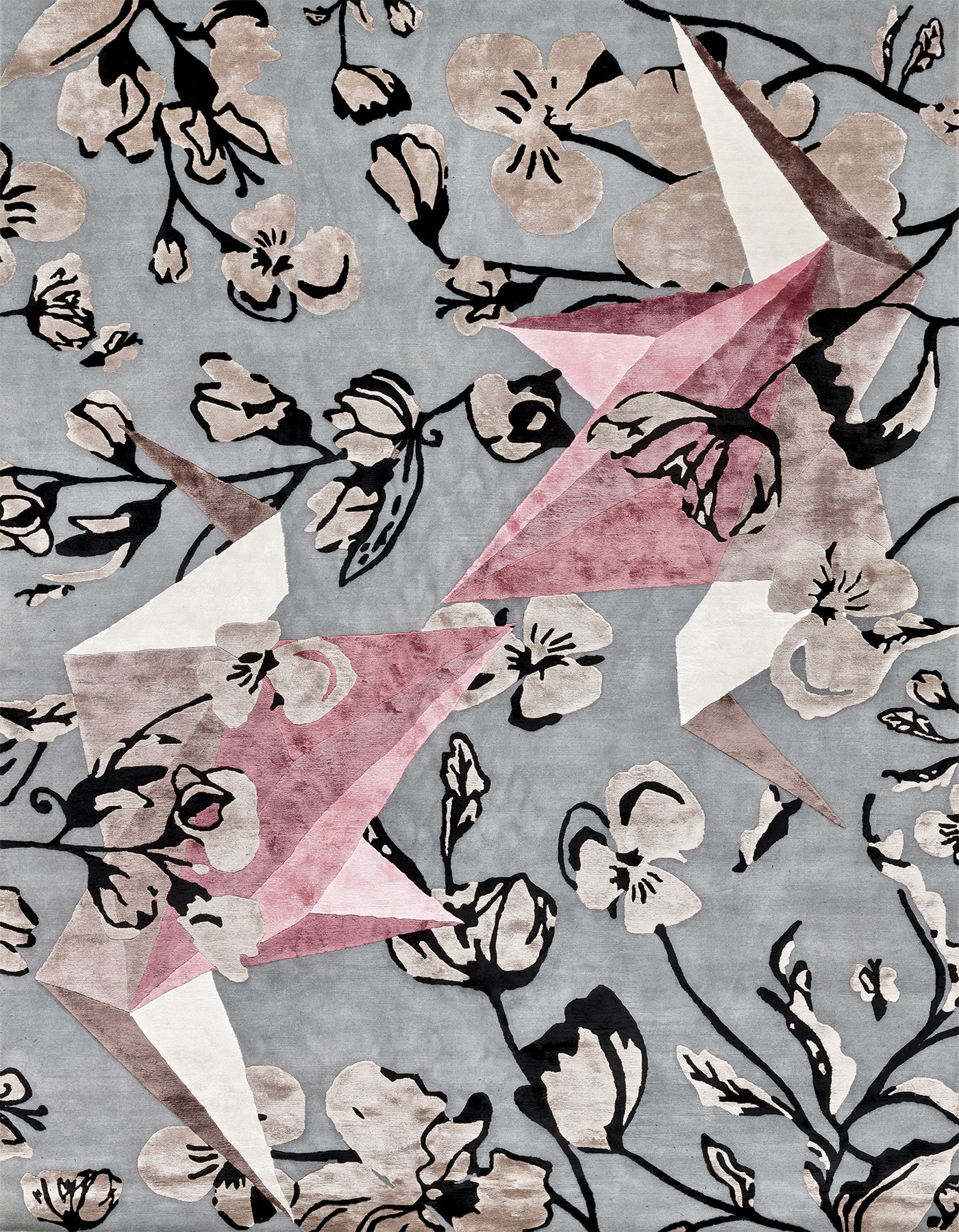 illulian-flying-gru-tappeto-design-fatto-a-mano image 1
