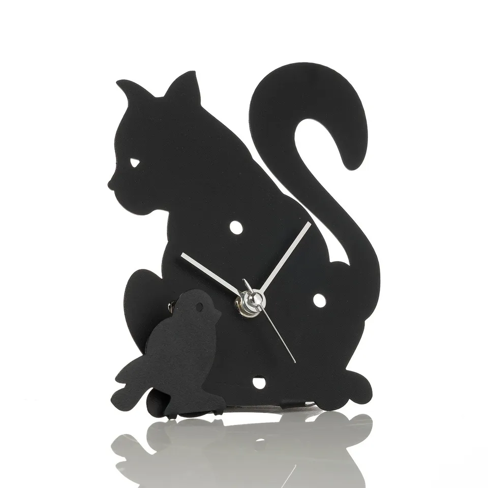 arti-mestieri-kat-orologio-da-tavolo-gatto image 1