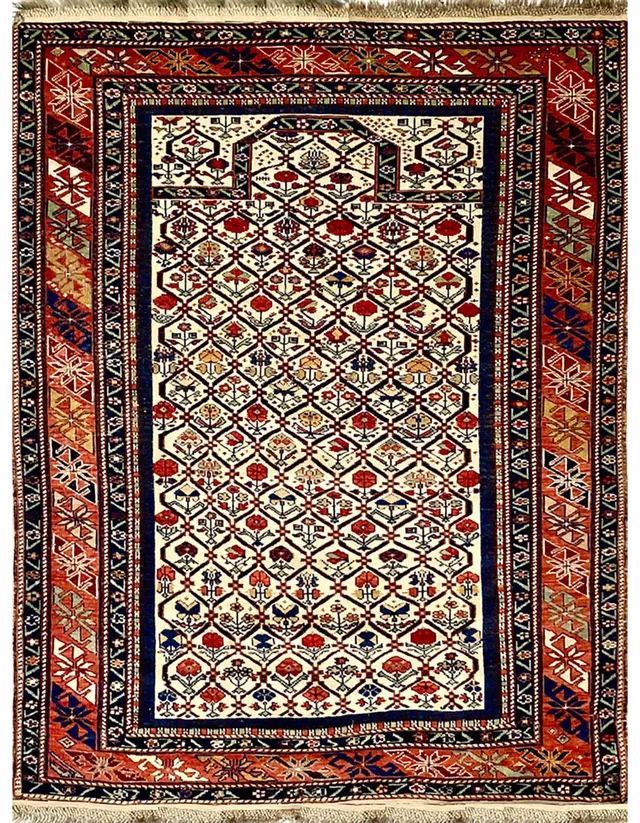 illulian-daghestan-b-caucasus-late-xix-century-tappeto-129-x-98-cm-in-lana-100-c image 1