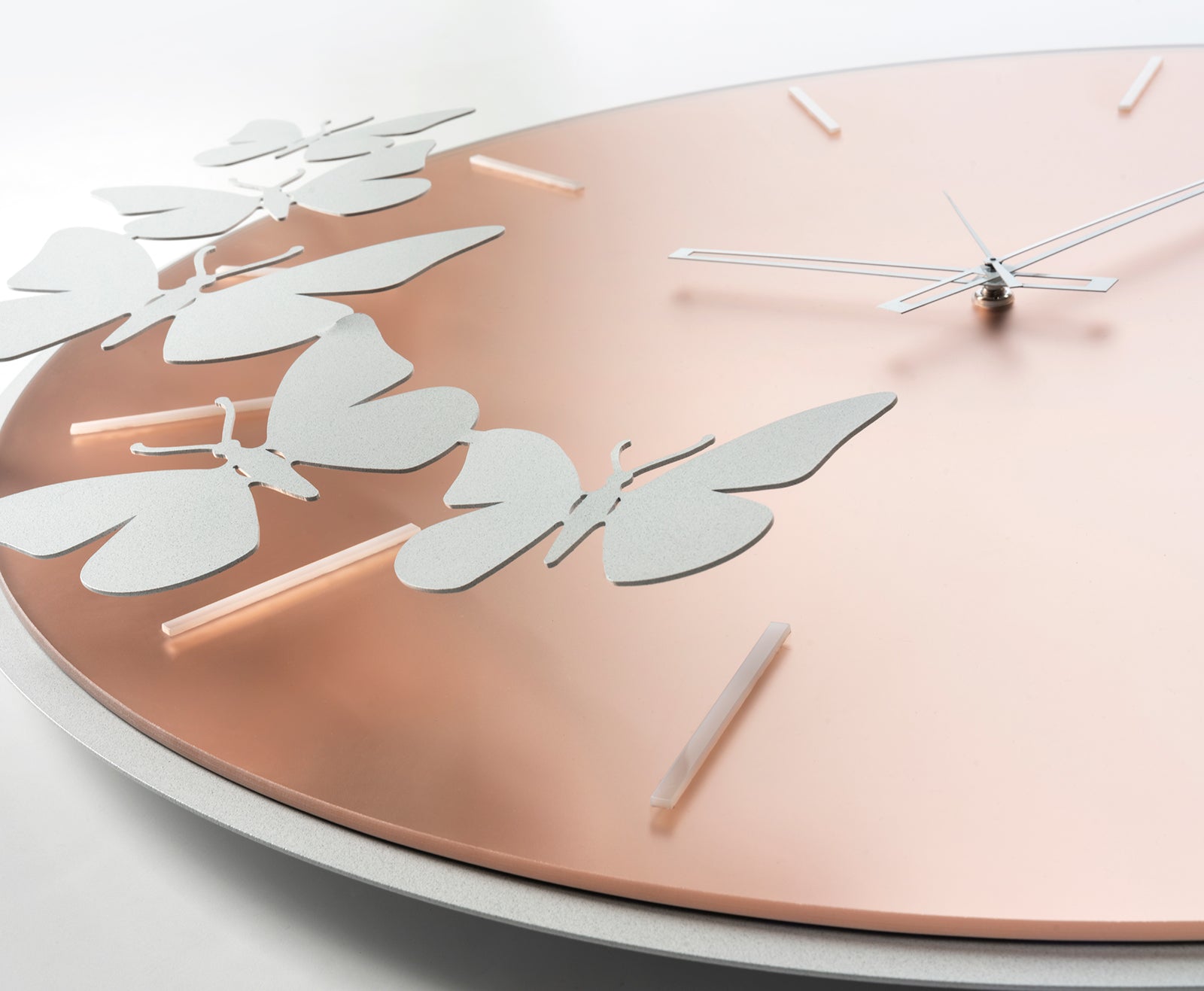 arti-mestieri-orologio-da-parete-diana-con-farfalle-in-vetro-specchiato image 6