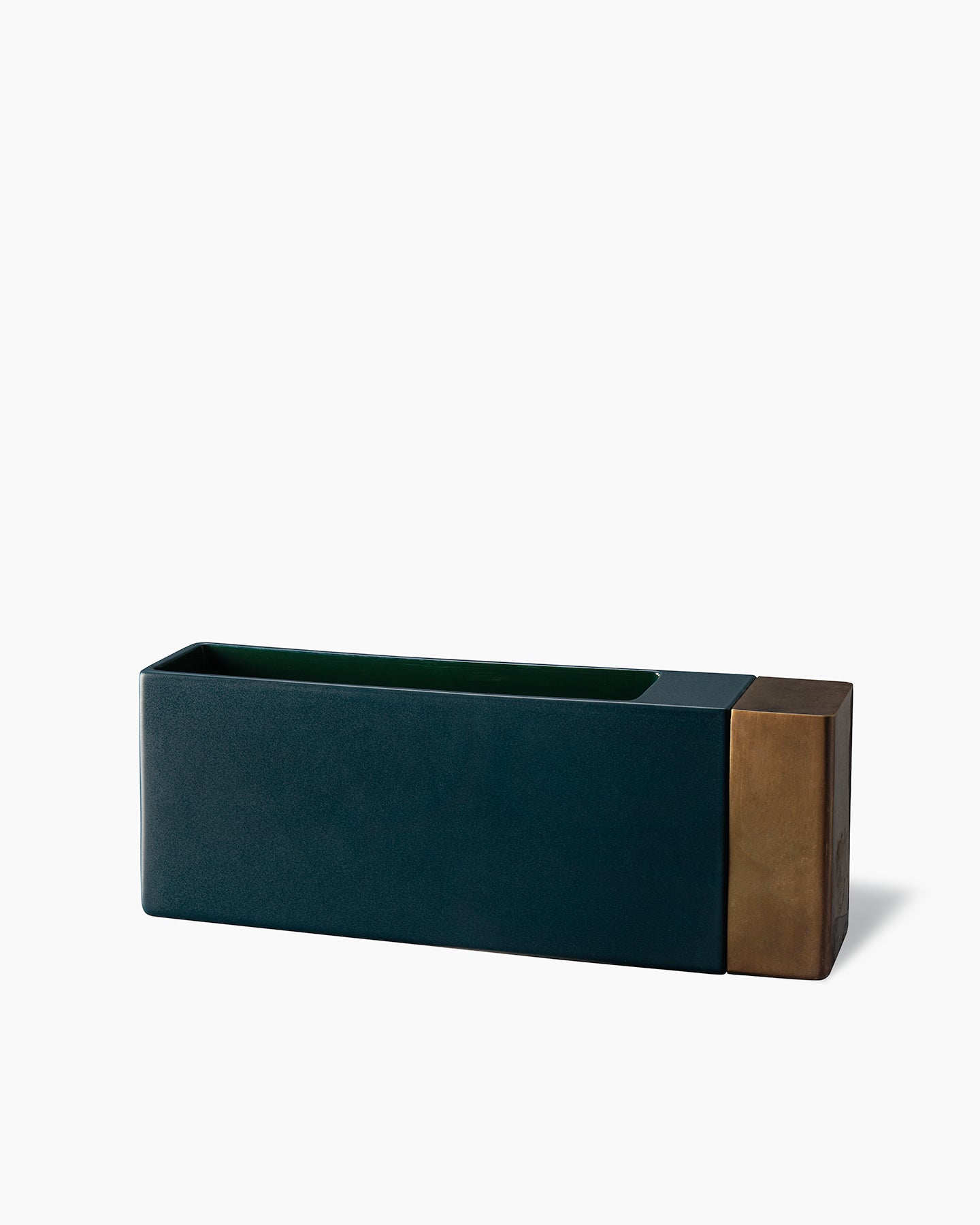 bitossi-ceramiche-vaso-equilibri-dimorestudio-verde-petrolio-ottone image 2