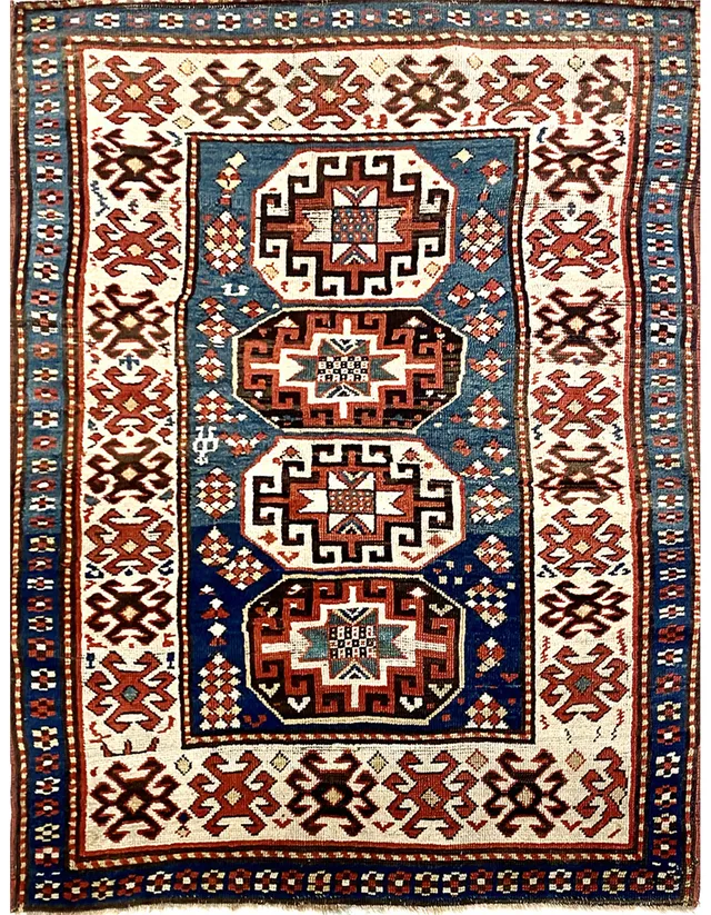 illulian-kasak-medallions-lesghi-tappeto-190x134-cm-lana image 1