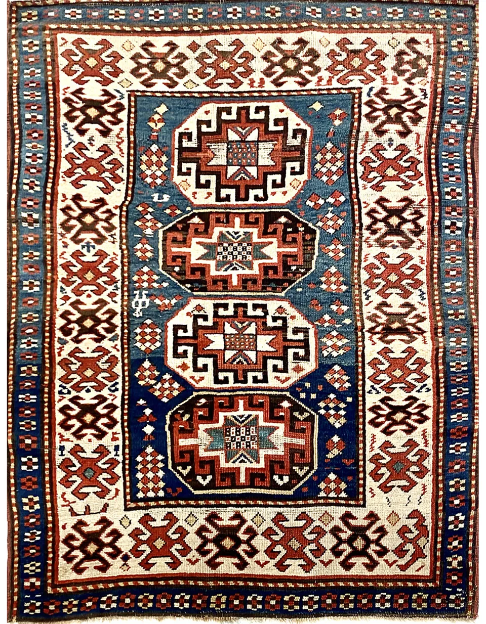 illulian-kasak-medallions-lesghi-tappeto-190x134-cm-lana image 1