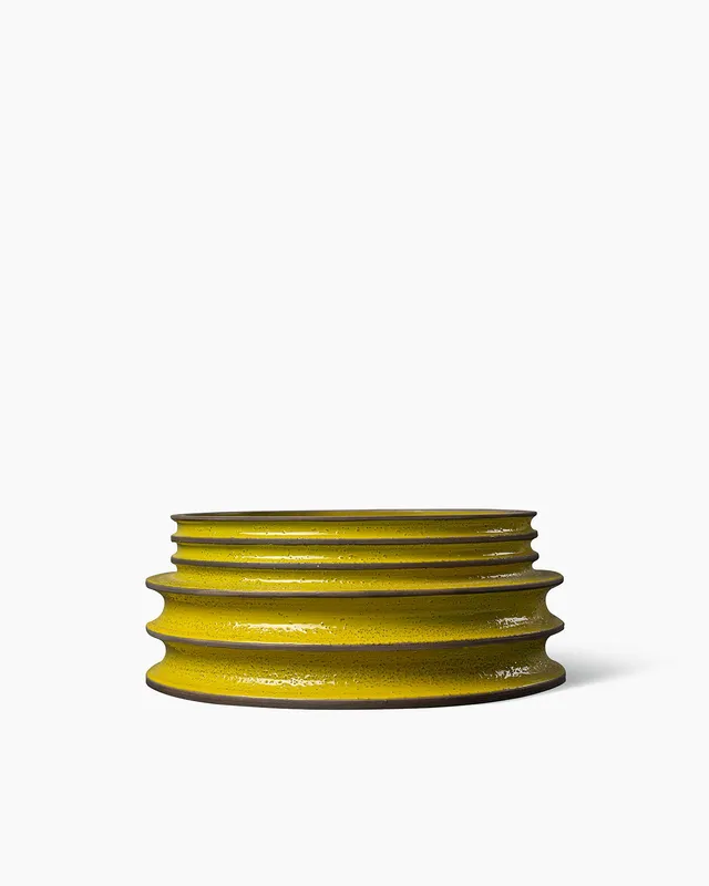 bitossi-ceramiche-bolo-christoph-radl-revolver-in-terra-bianca-gialla image 1
