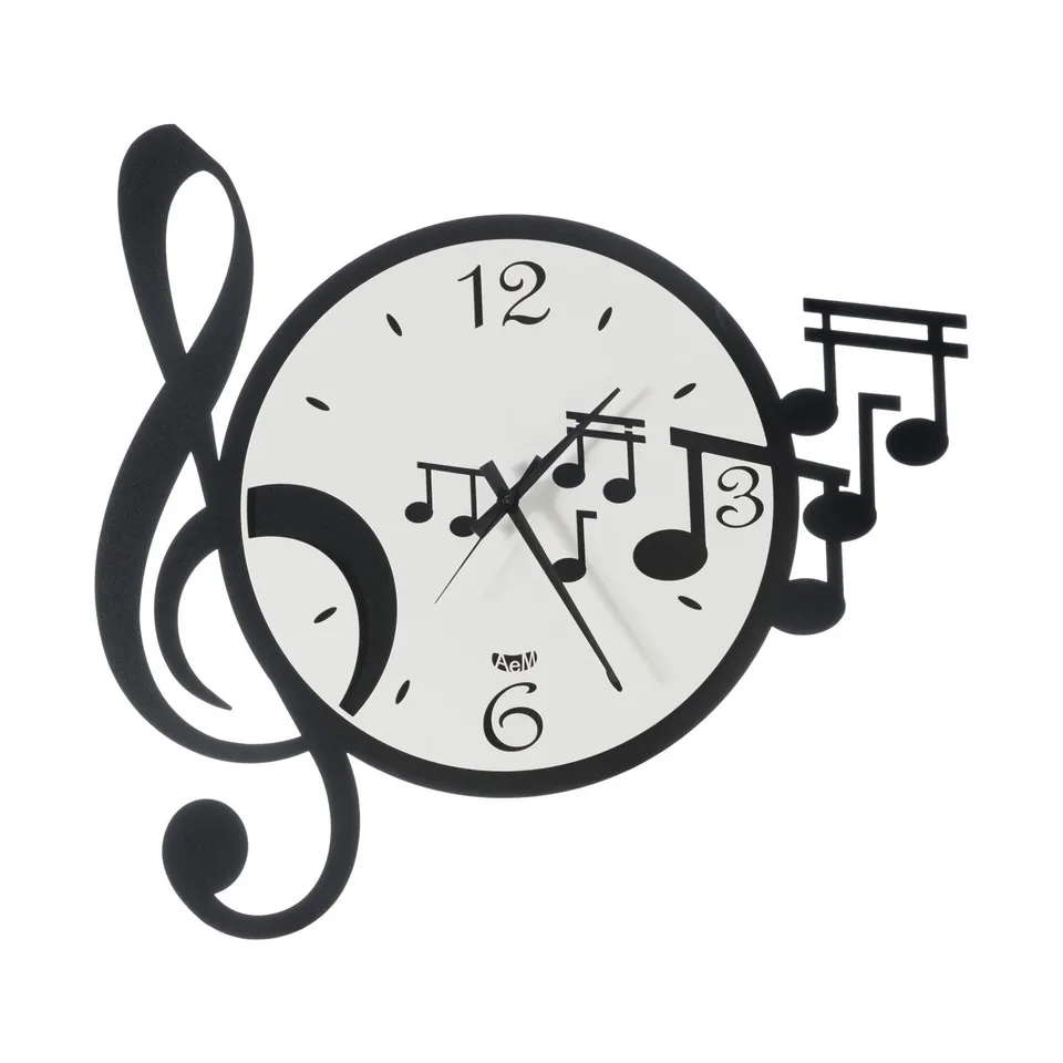 arti-mestieri-musica-orologio-parete-50x47-cm-chiave-note image 1