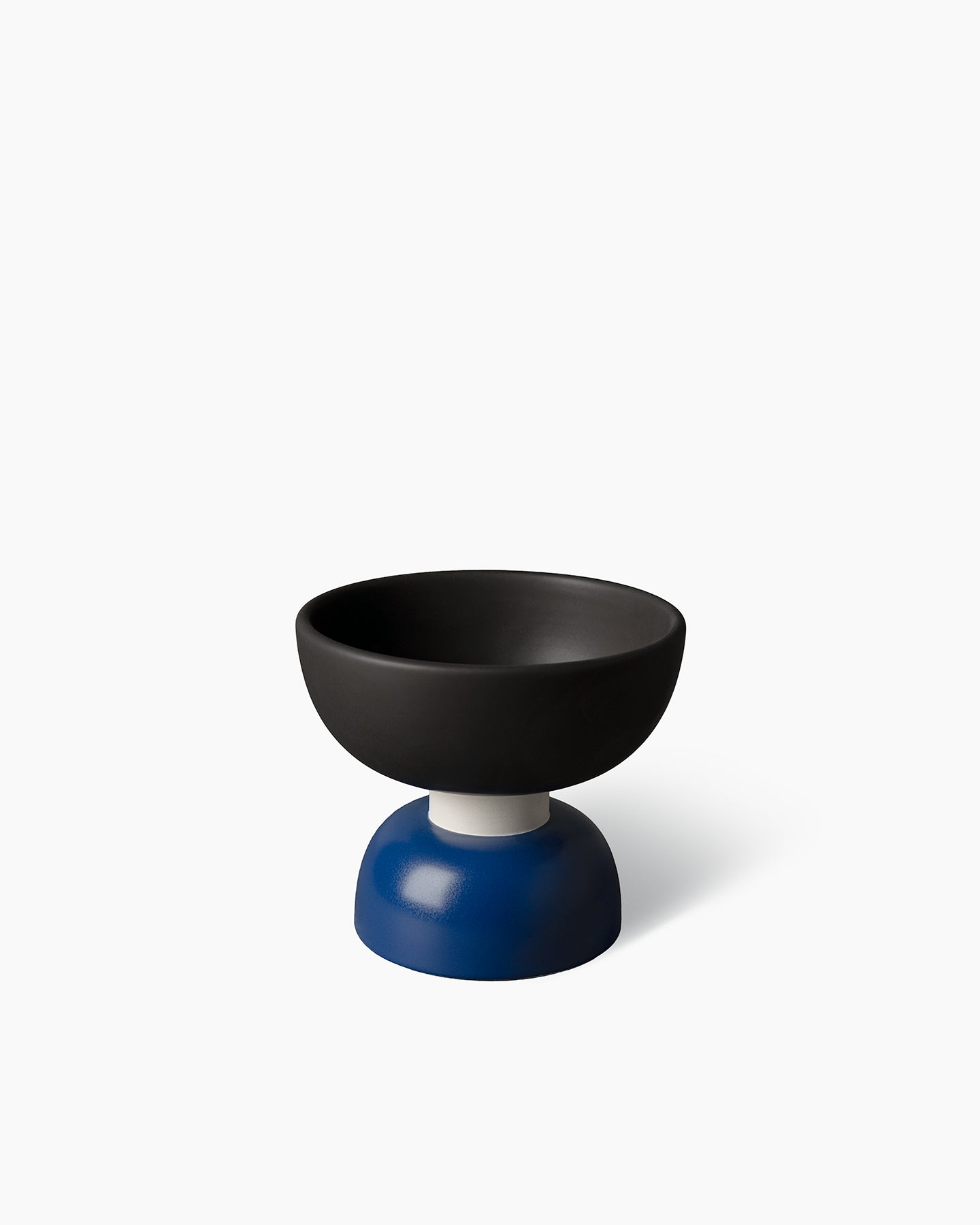 bitossi-ceramiche-alzata-coppa-ettore-sottsass-1959-bluette-e-nero-matt image 2