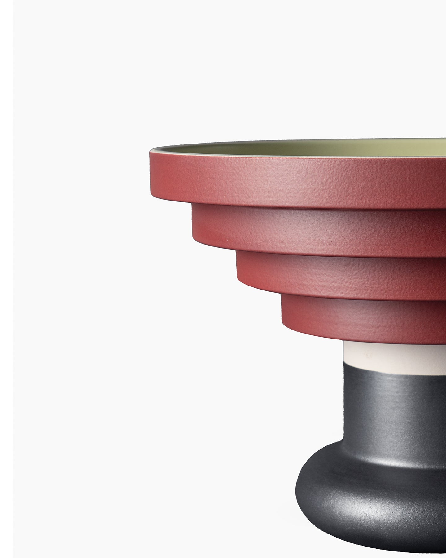 bitossi-ceramiche-alzata-gradini-sottsass-verde-rame-1962 image 3
