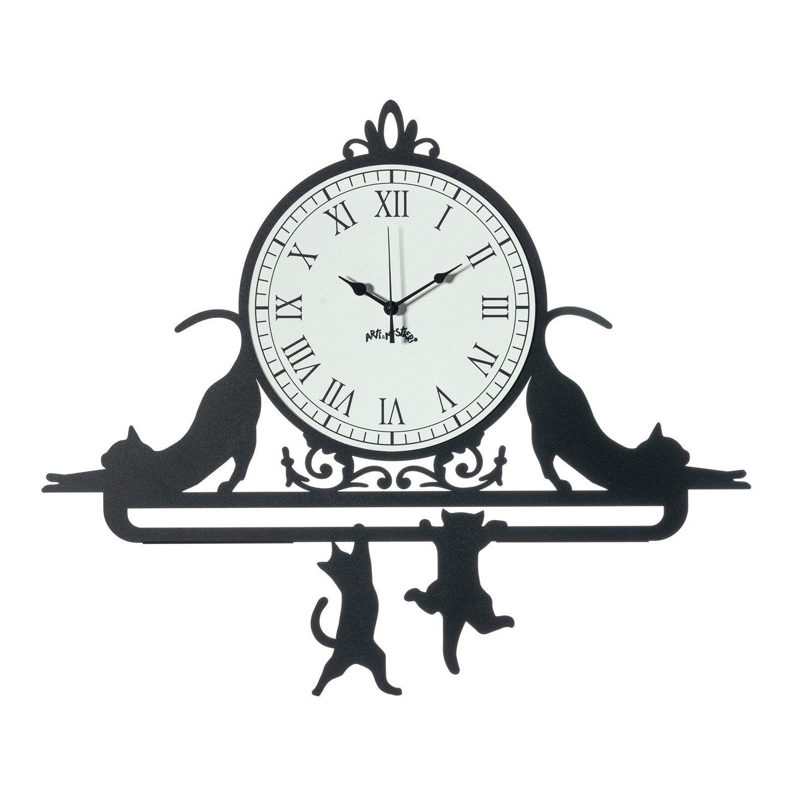 arti-mestieri-cattitude-orologio-da-parete-gatto image 1