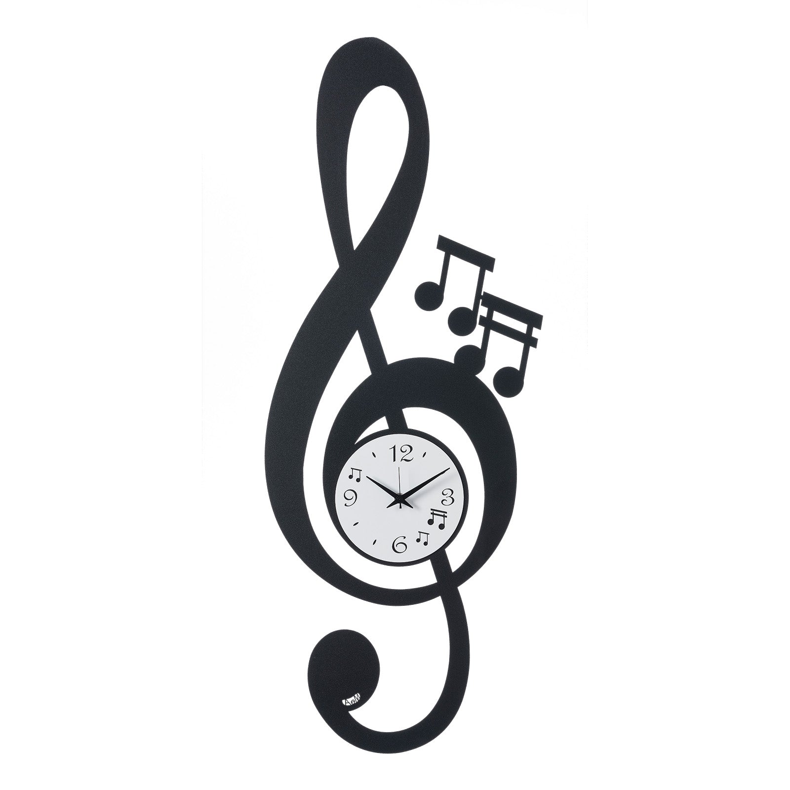 arti-mestieri-chiave-musicale-orologio-da-parete-verticale-note image 1