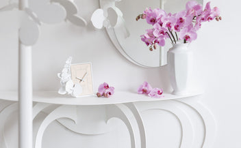 arti-mestieri-ballerina-consolle-di-design-in-ferro-bianca-130x35x80-cm image 2