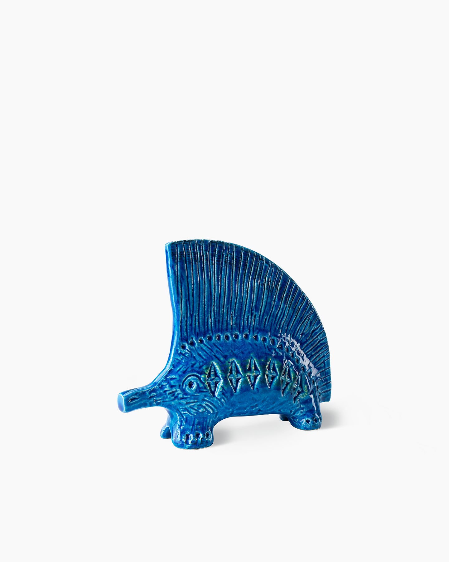 bitossi-ceramiche-figura-istrice-rimini-blu-aldo-londi image 2