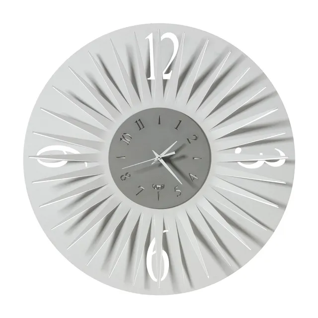 arti-mestieri-sirio-orologio-da-parete-moderno-in-ferro-60-cm-bianco-marmo-allum image 1