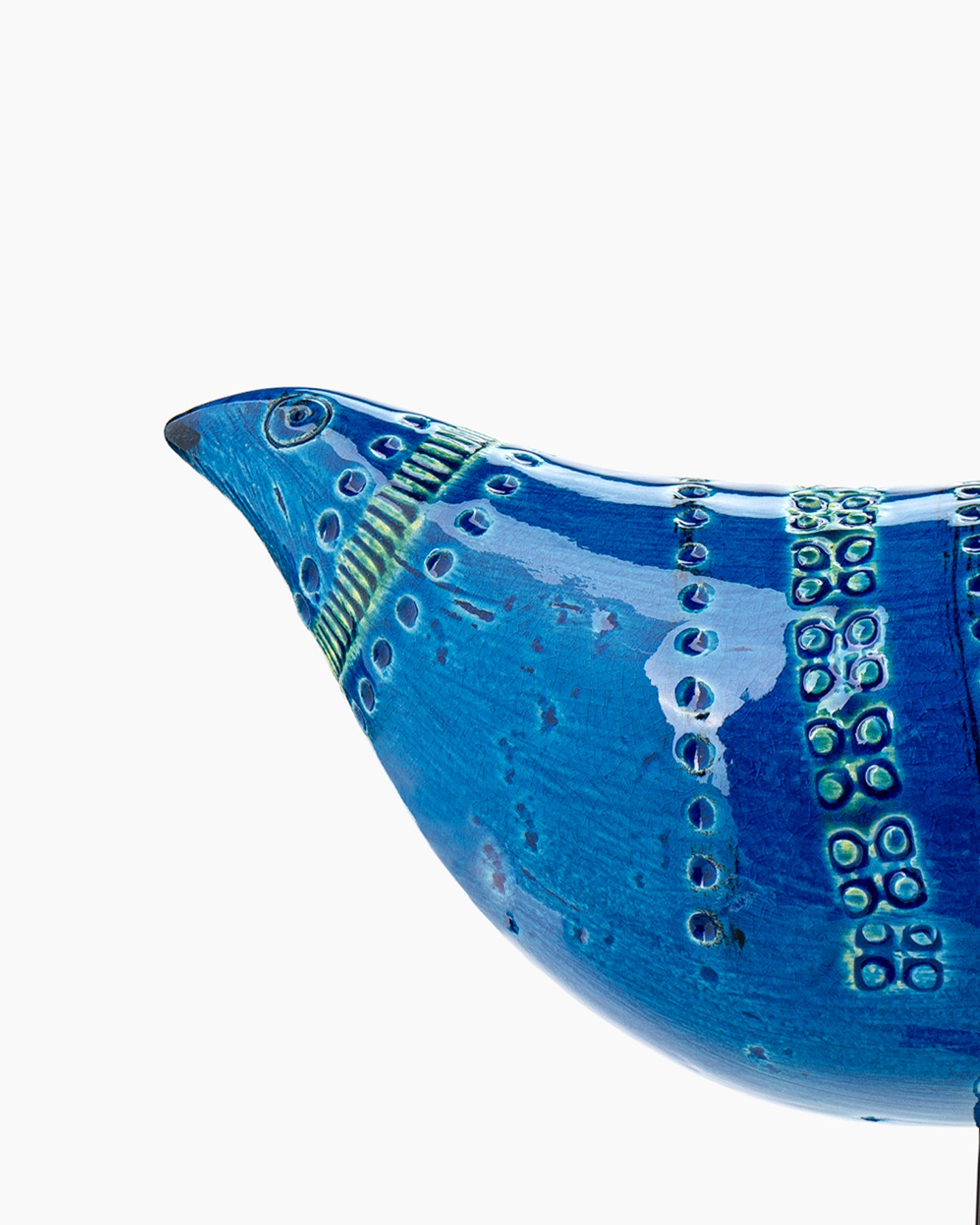 bitossi-ceramiche-figura-di-uccello-rimini-blu-su-base-metallo image 3