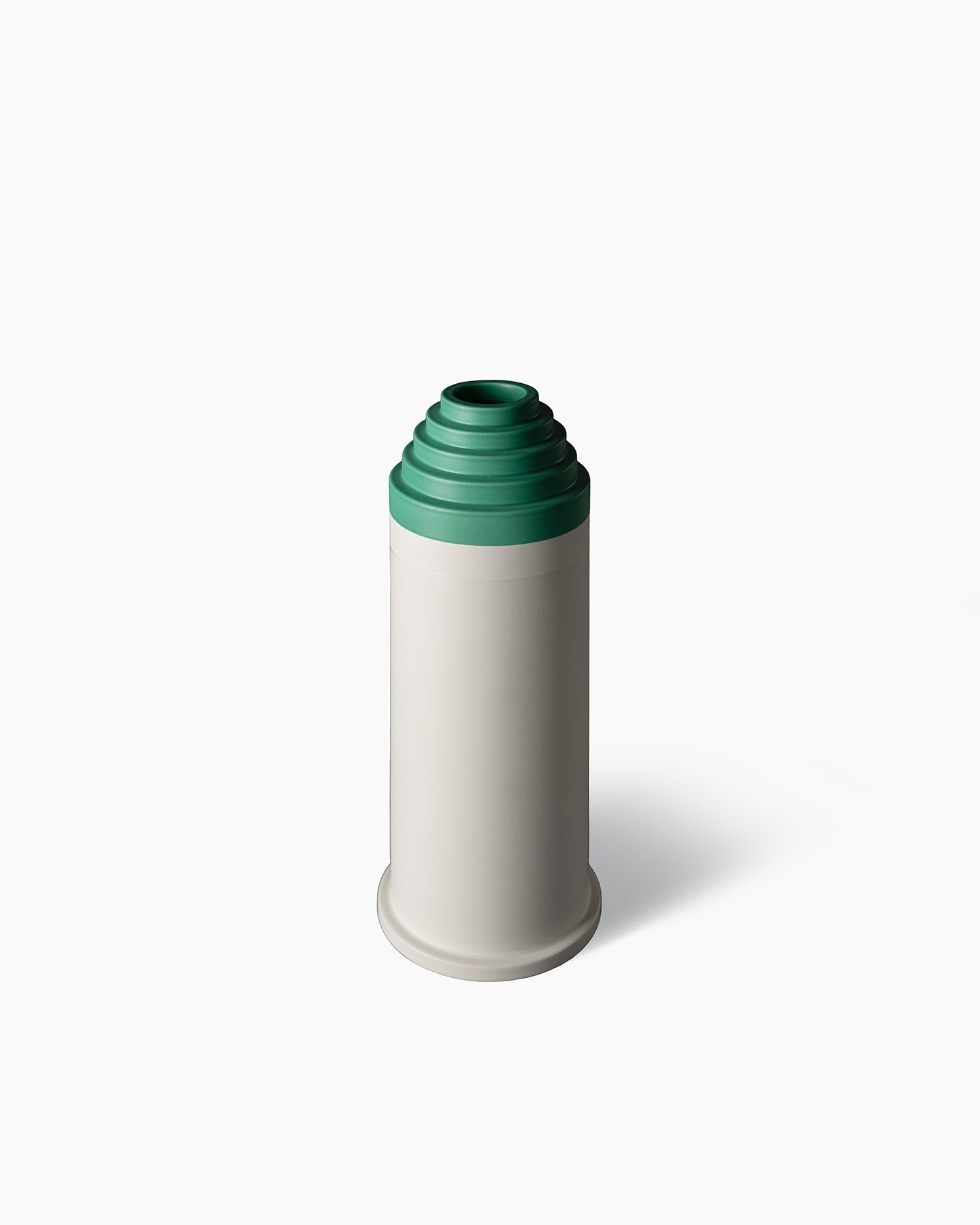bitossi-ceramiche-vaso-a-gradini-sottsass-1966-bianco-verde image 2