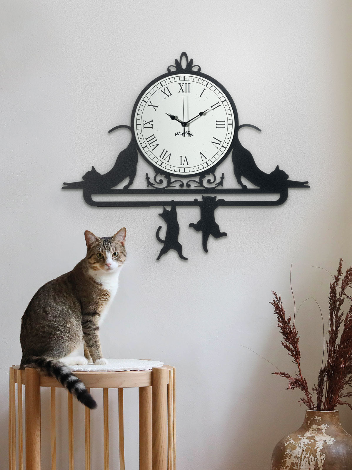 arti-mestieri-orologio-da-parete-cattitude image 2