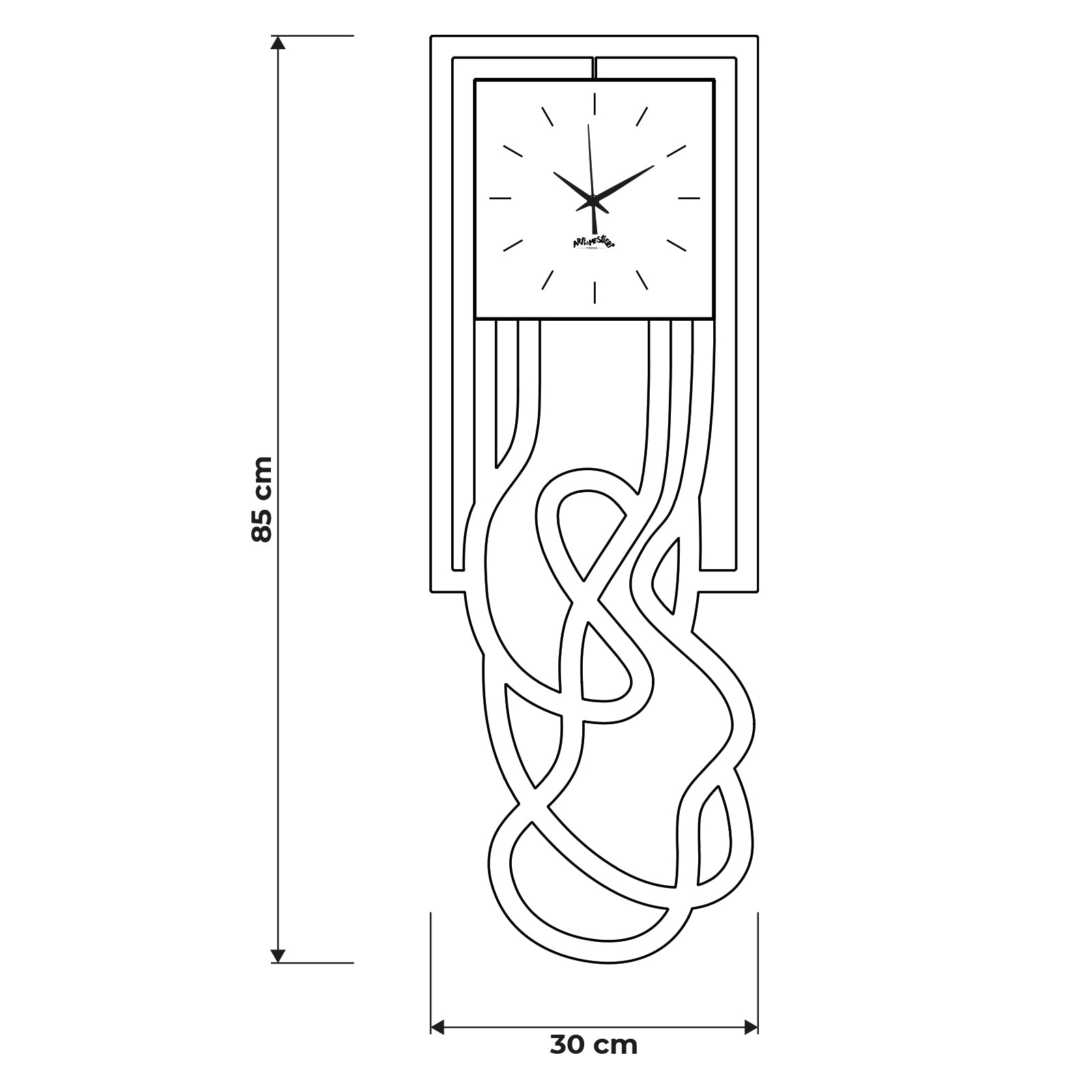 arti-mestieri-magma-orologio-da-parete-particolare-vetro-e-metallo image 3