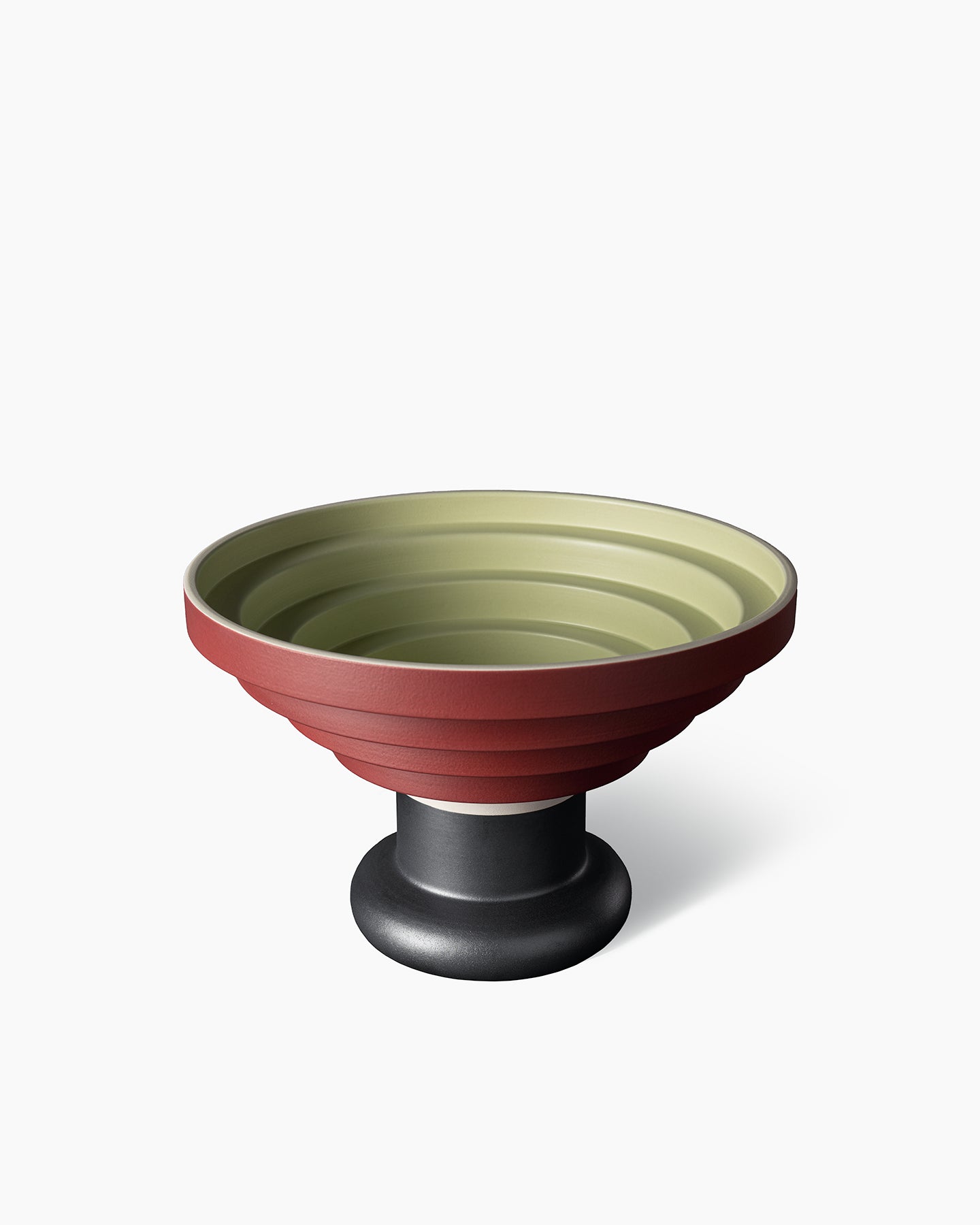 bitossi-ceramiche-alzata-gradini-sottsass-verde-rame-1962 image 2