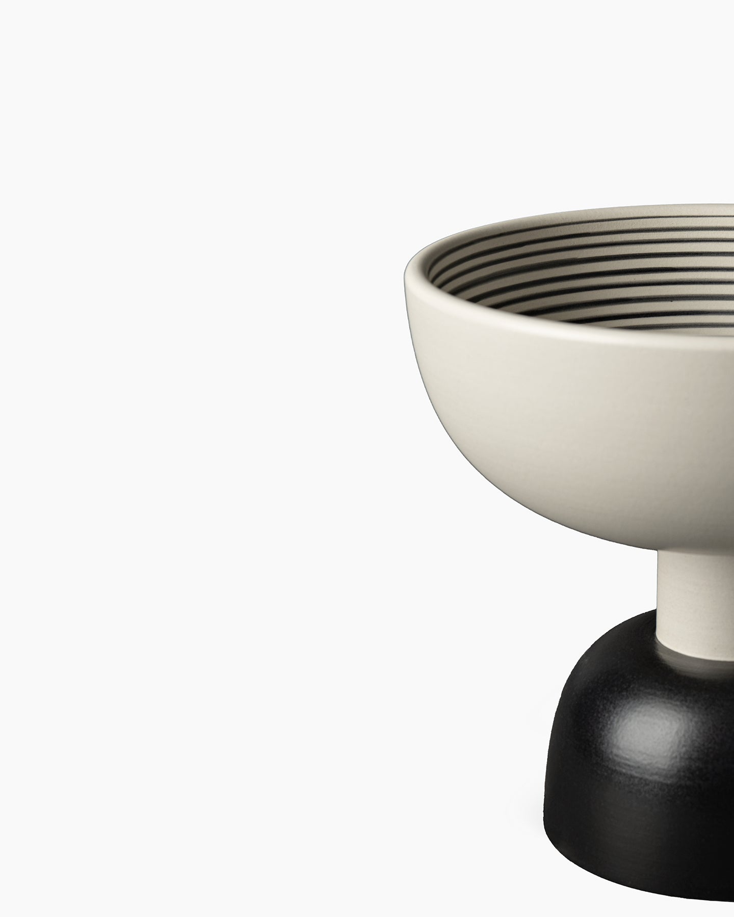 bitossi-ceramiche-alzata-coppa-bianco-nero-ettore-sottsass-1958-2 image 3