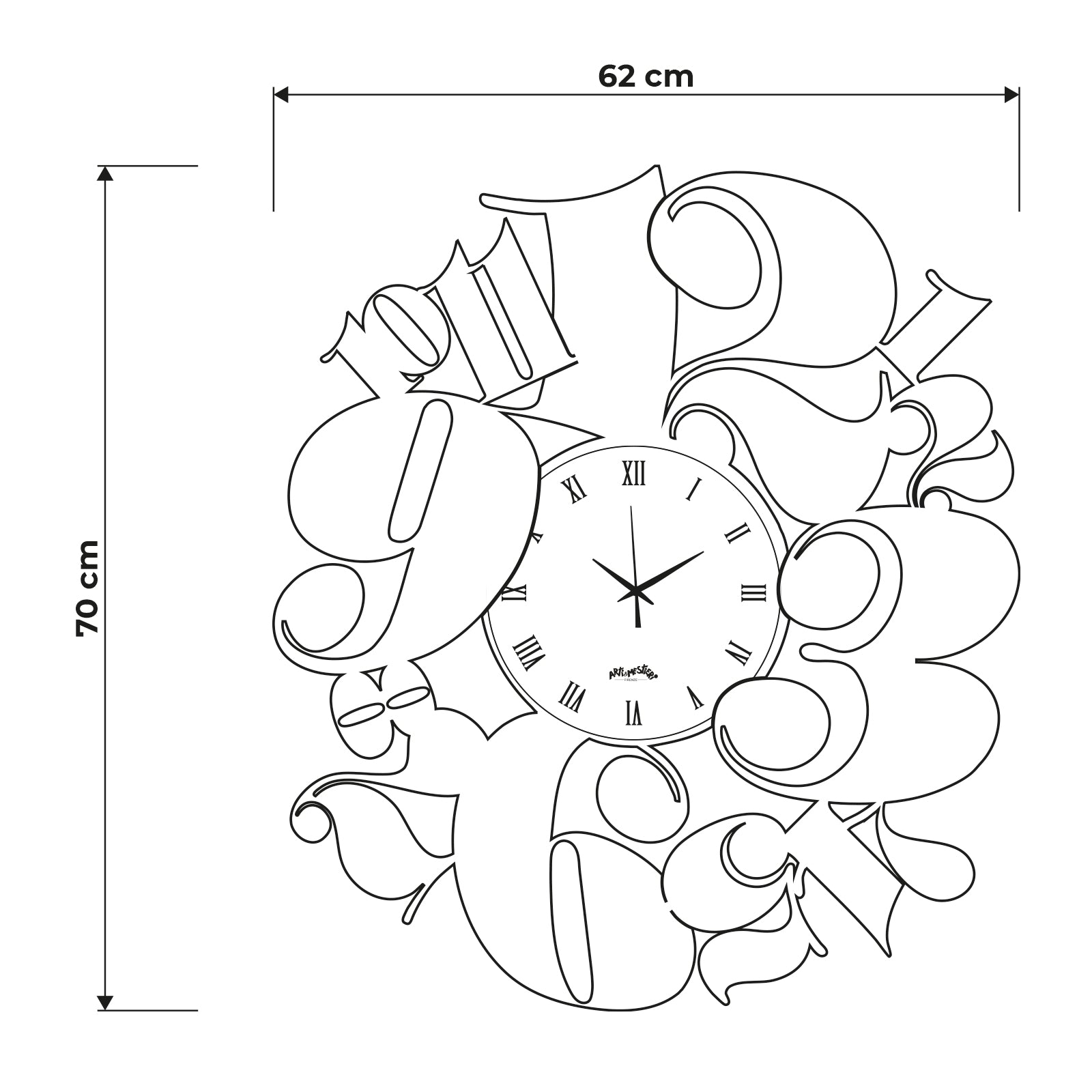 arti-mestieri-bodoni-orologio-da-parete-in-vetro-specchiato image 4