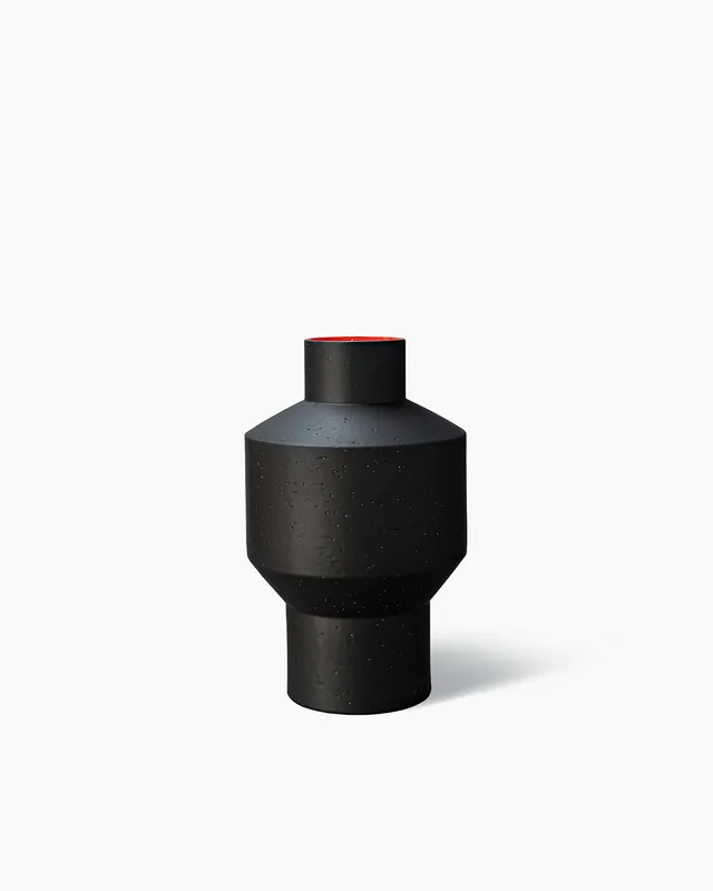 bitossi-ceramiche-vaso-tribe-arik-levy-2007-nero-matt-rosso-ed-99 image 1