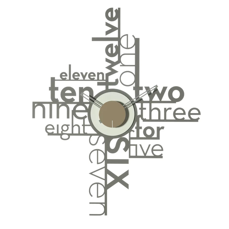 arti-mestieri-lettering-orologio-da-parete-di-design image 1