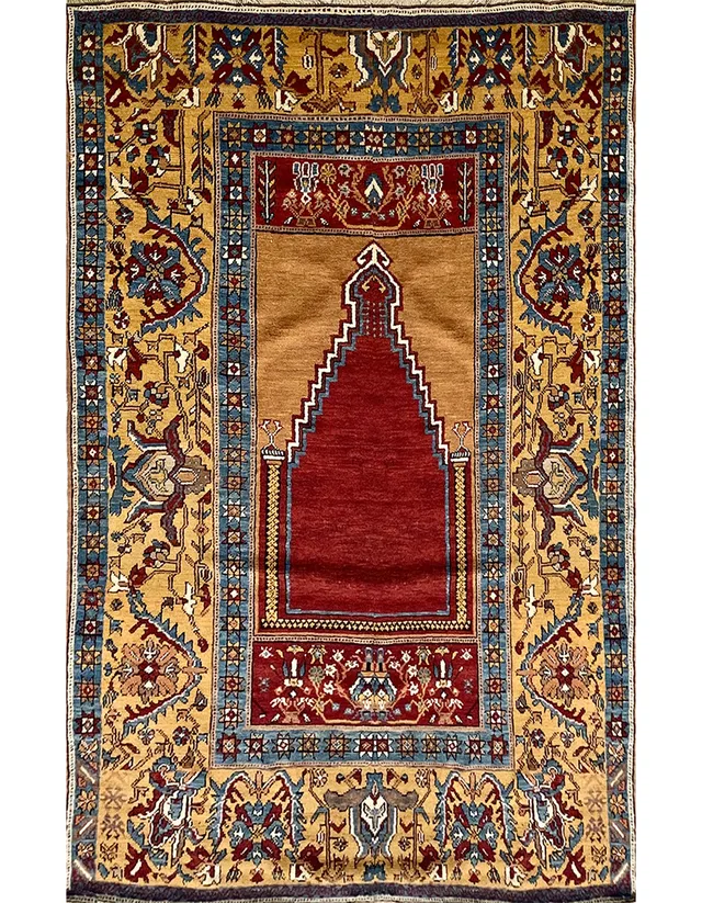illulian-konya-prayer-rug-tappeto-preghiera-anatolia-189x122-cm-xix-secolo image 1