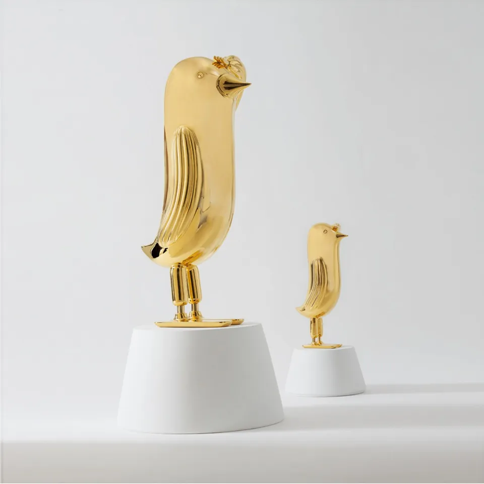 bosa-hopebird-scultura-uccello-in-ceramica-oro-24kt image 1