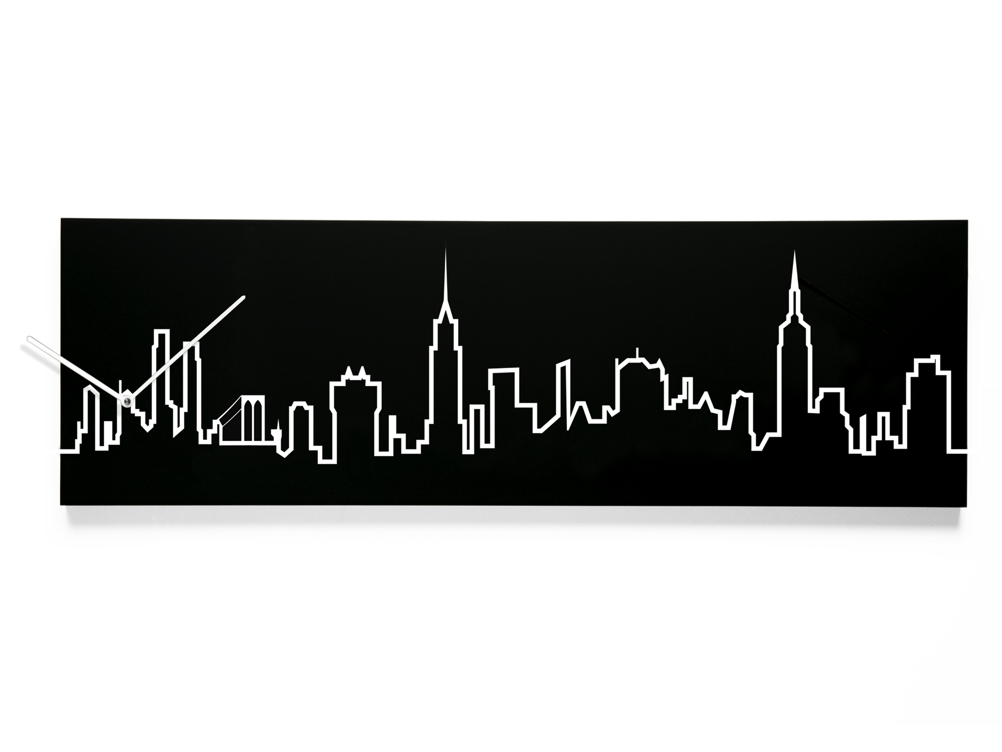 progetti-skyline-orologio-da-parete-profilo-citt-bianco-e-nero image 7
