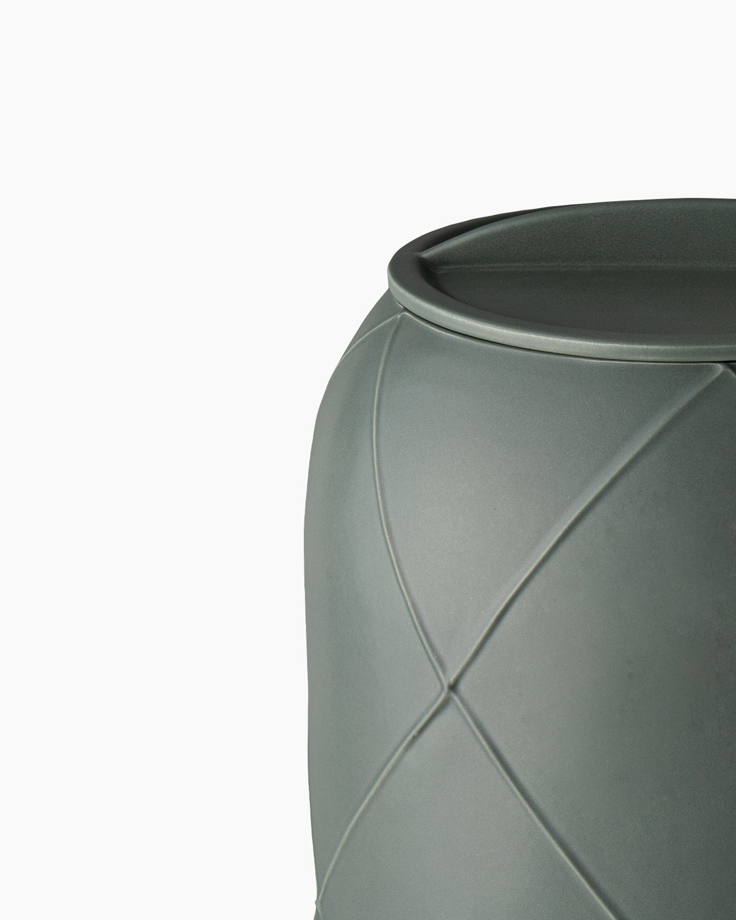 bitossi-ceramiche-vaso-con-coperchio-benjamin-hubert-verde-matt image 3