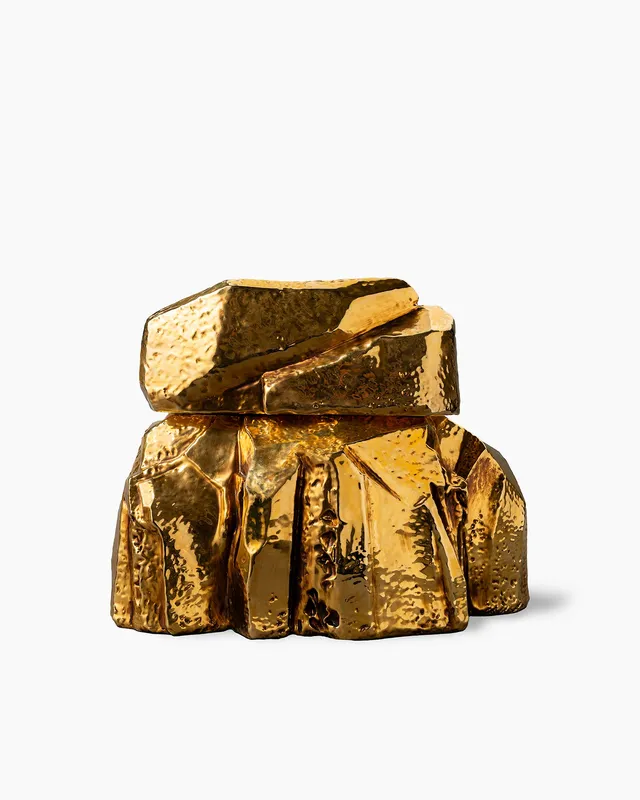 bitossi-ceramiche-uncovered-scultura-faye-toogood-bianco-oro image 1