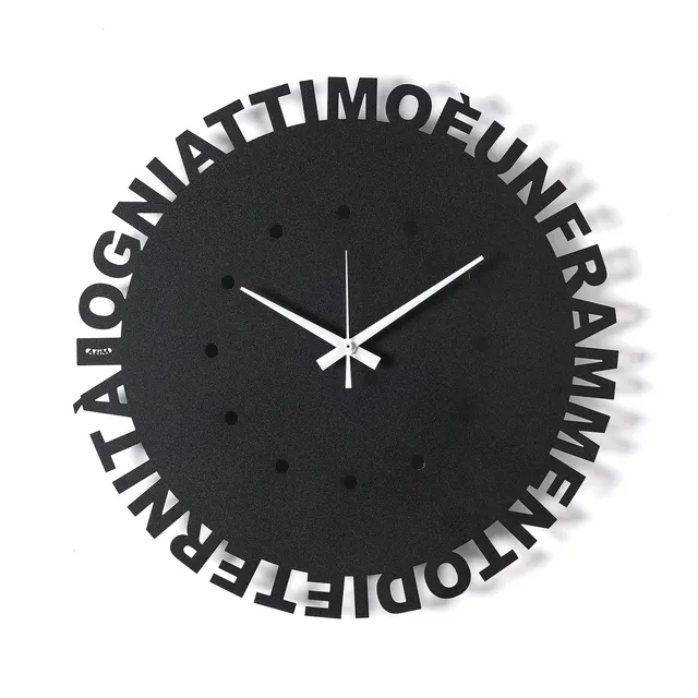 arti-mestieri-wordshow-orologio-da-parete-minimal-40-cm-con-frase image 1